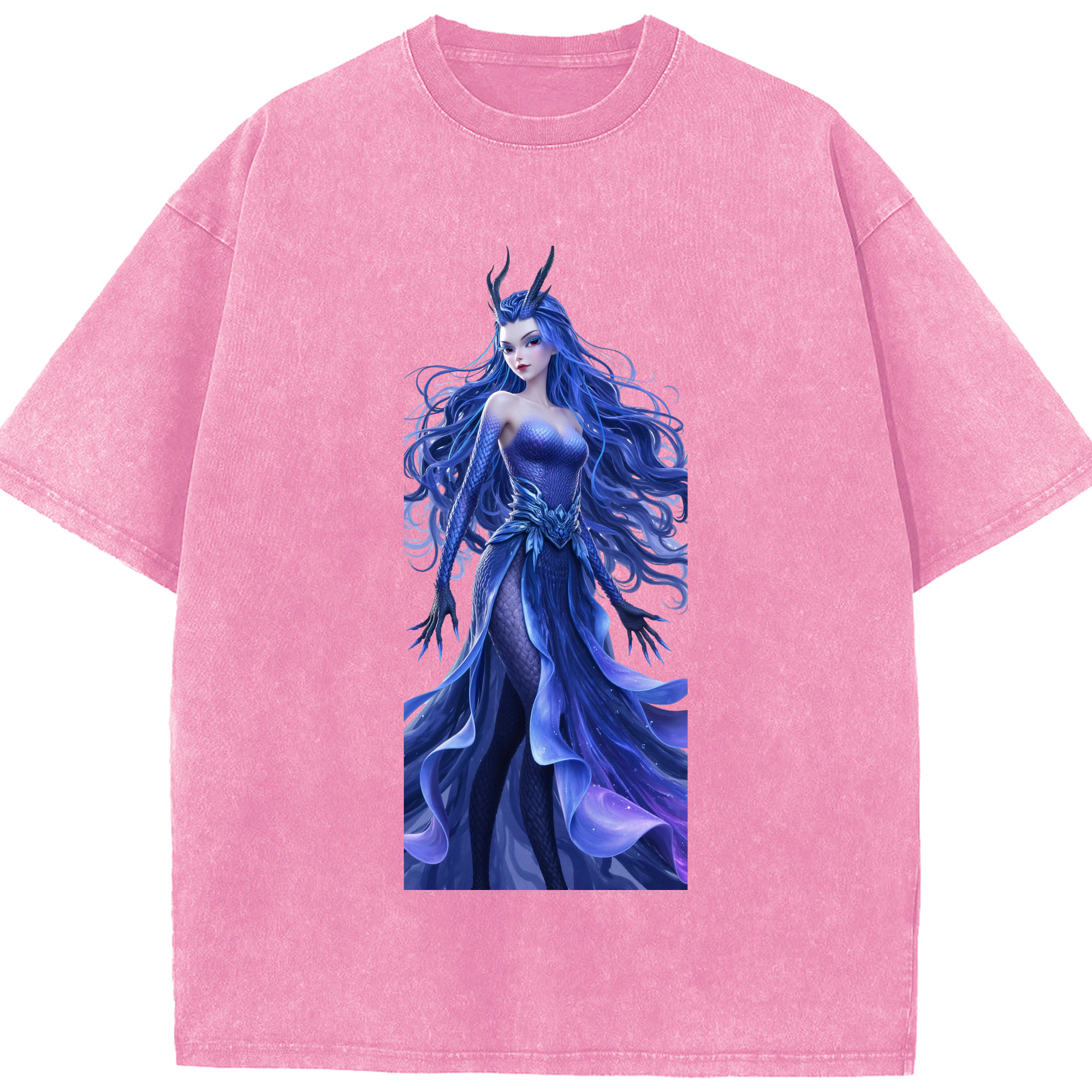 （画像用） Ne Zha 2 ナタ 魔童の大暴れ 綿100% ヴィンテージ風 半袖Tシャツ（フロントプリント）